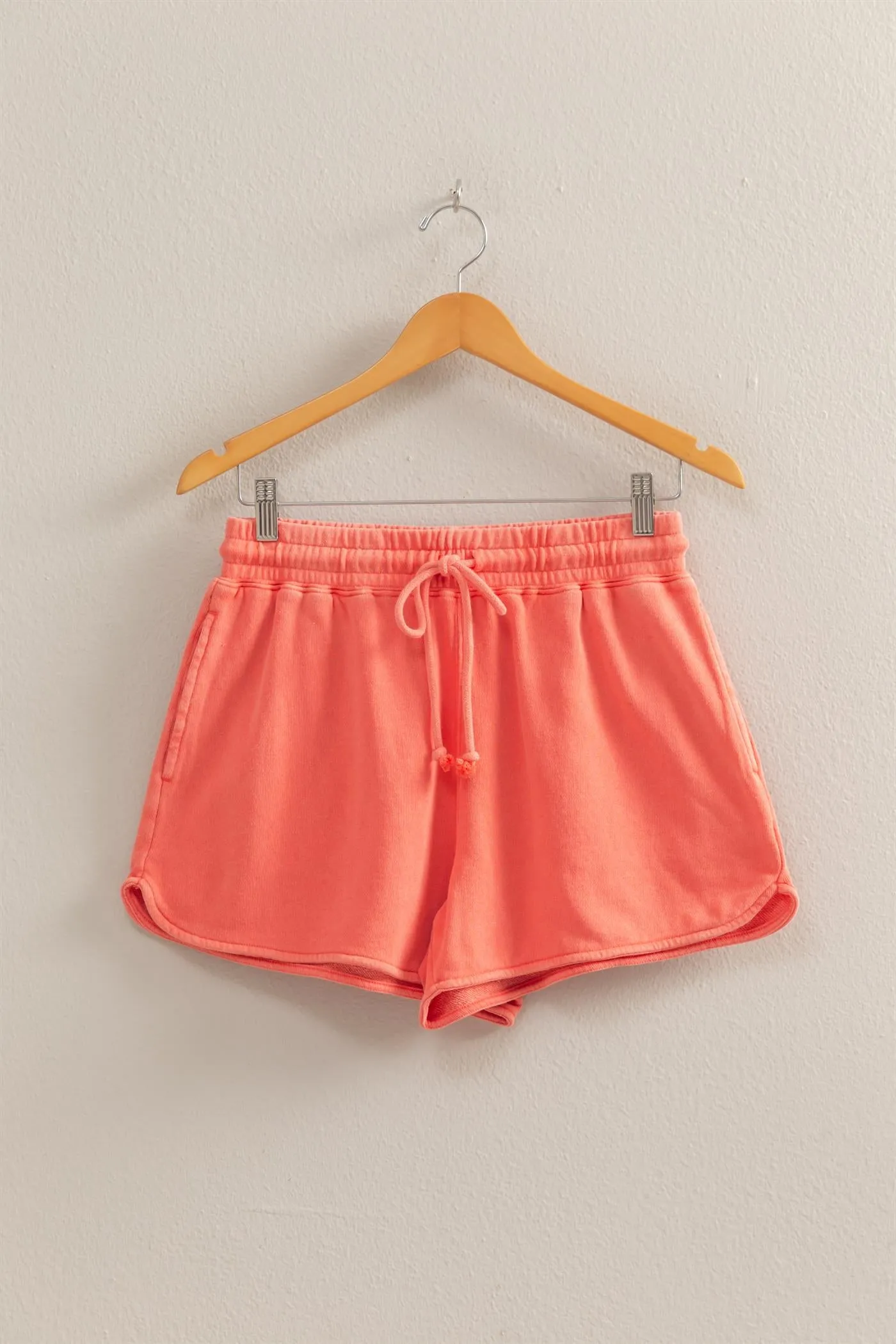 DZ25A690-Drawstring Waist Casual Dolphin Shorts
